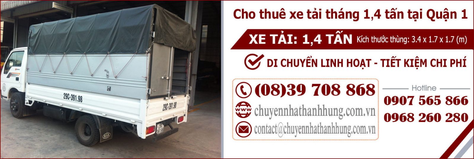 Cho thuê xe tải tháng 1,2t tại Bình Dương Cho thuê xe tải tháng 1,2t tại Bình Dương
